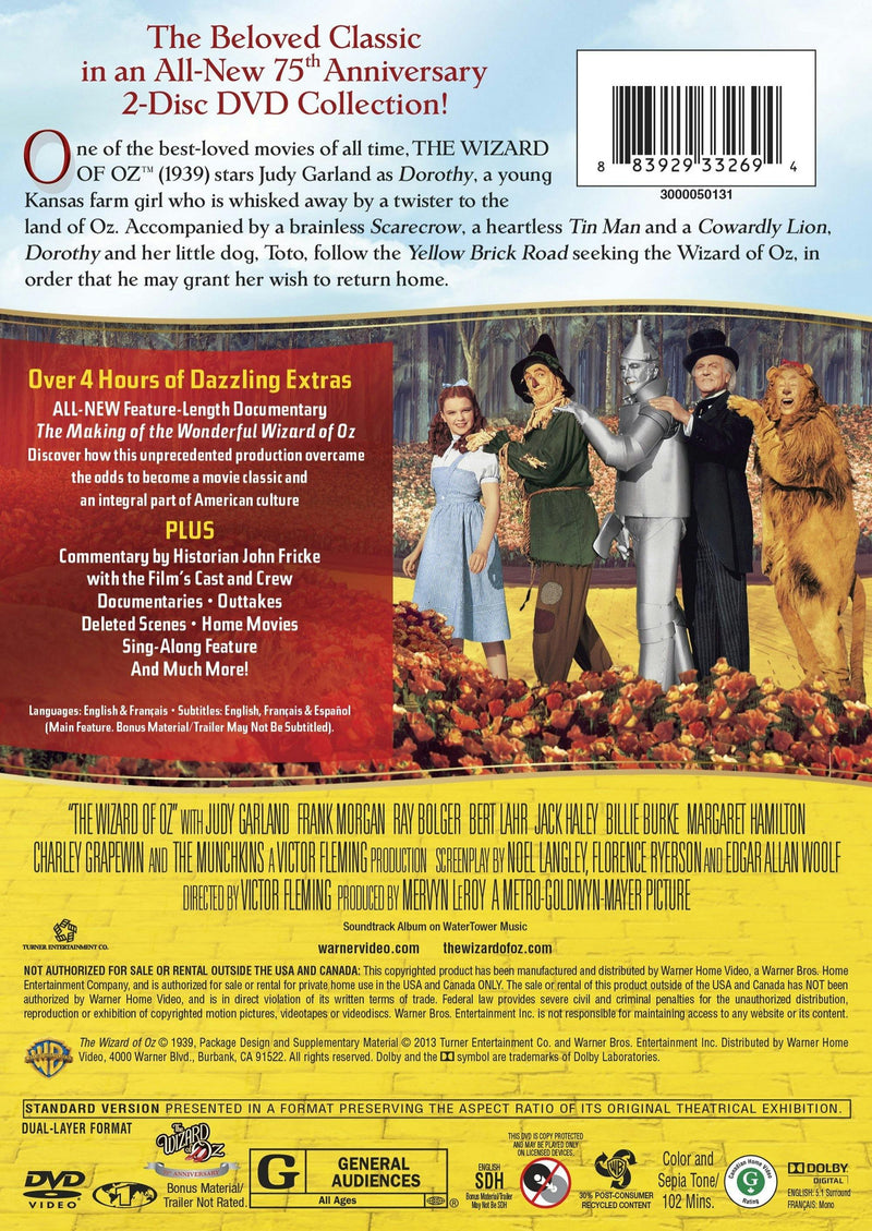 The Wizard of Oz (75th Anniversary Edition) [DVD]