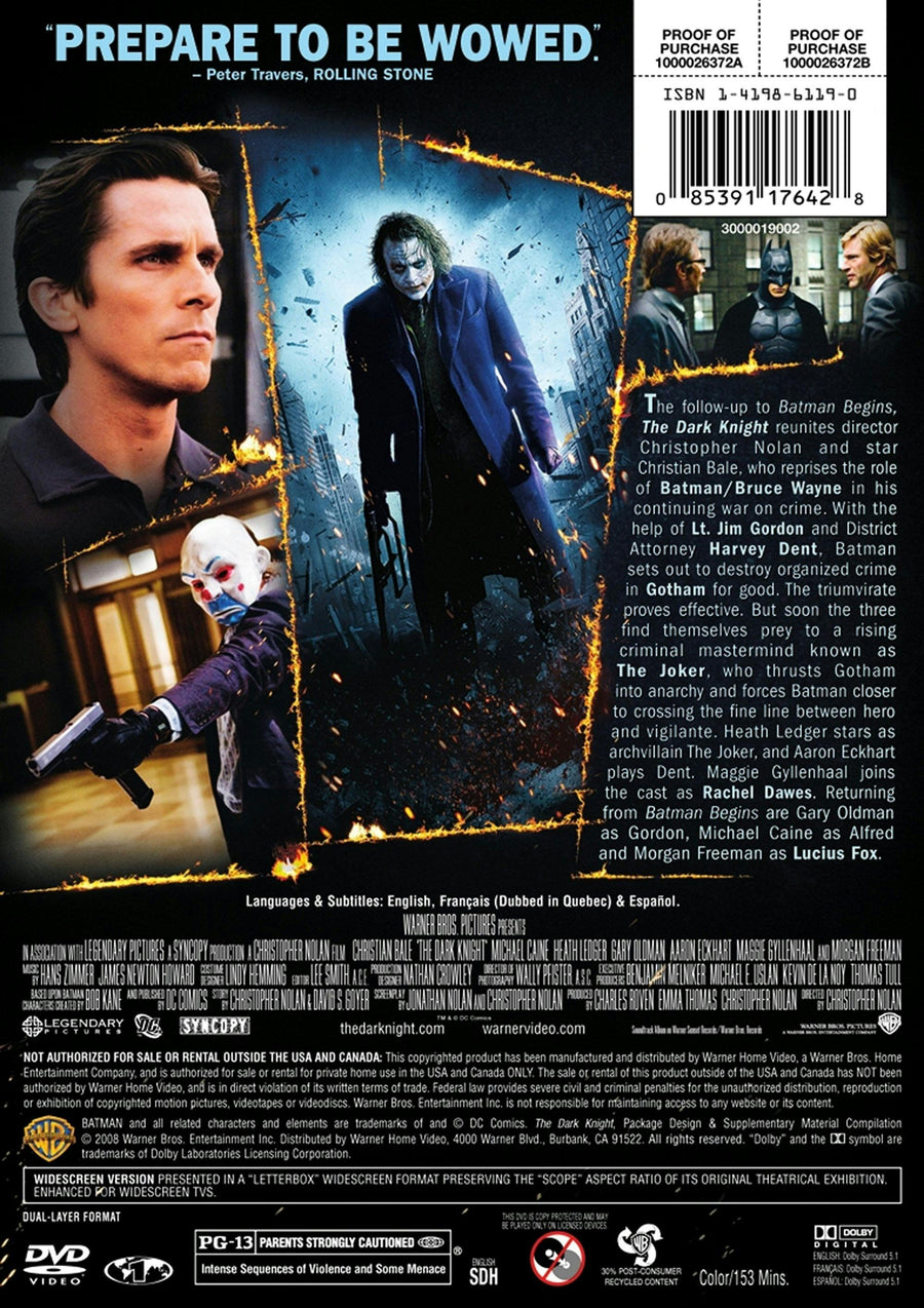 The Dark Knight (Widescreen) [DVD]