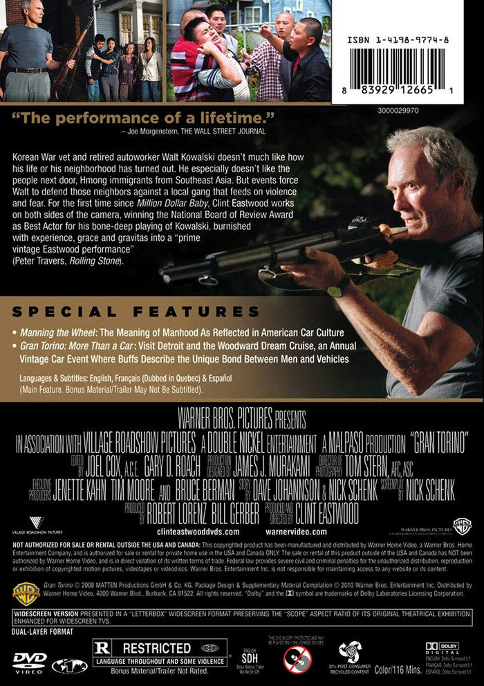 Gran Torino (DVD Widescreen) [DVD]