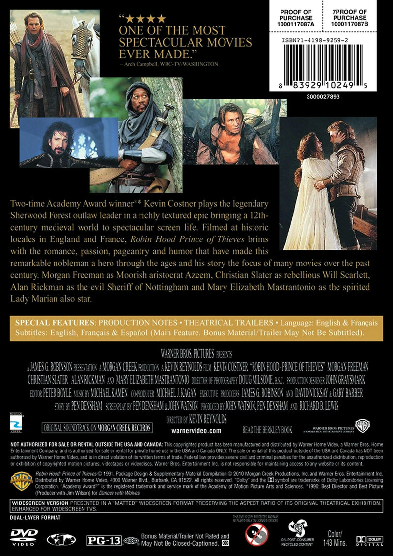 Robin Hood - Prince of Thieves [DVD]