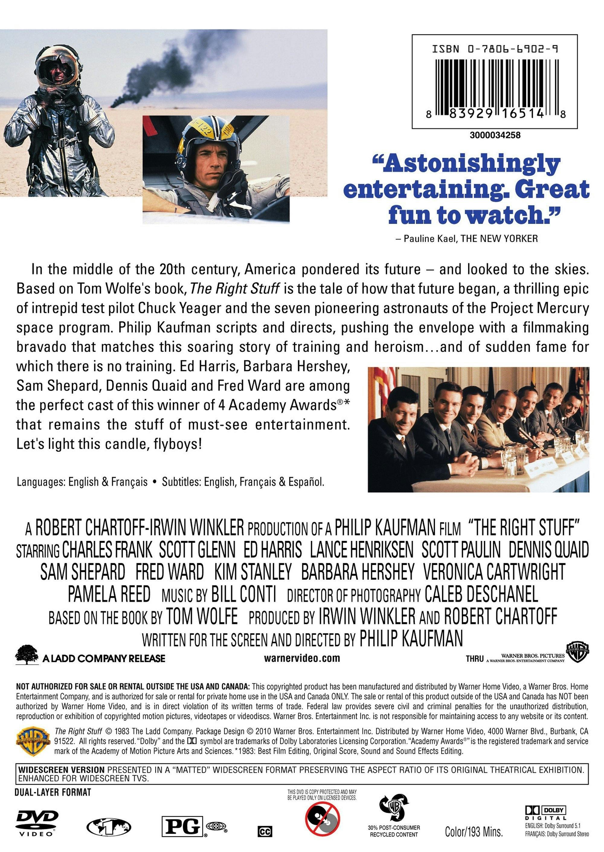 The Right Stuff (DVD New Packaging) [DVD]
