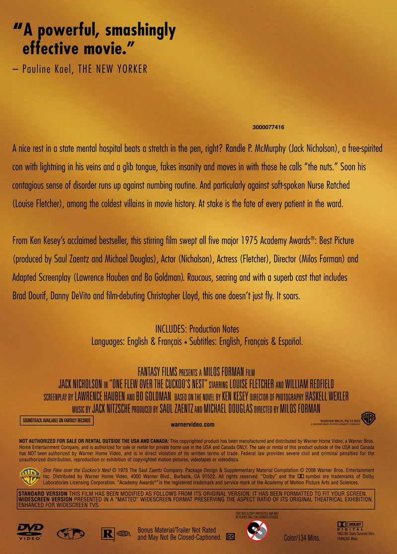 One Flew Over the Cuckoo's Nest (DVD New Packaging) [DVD]
