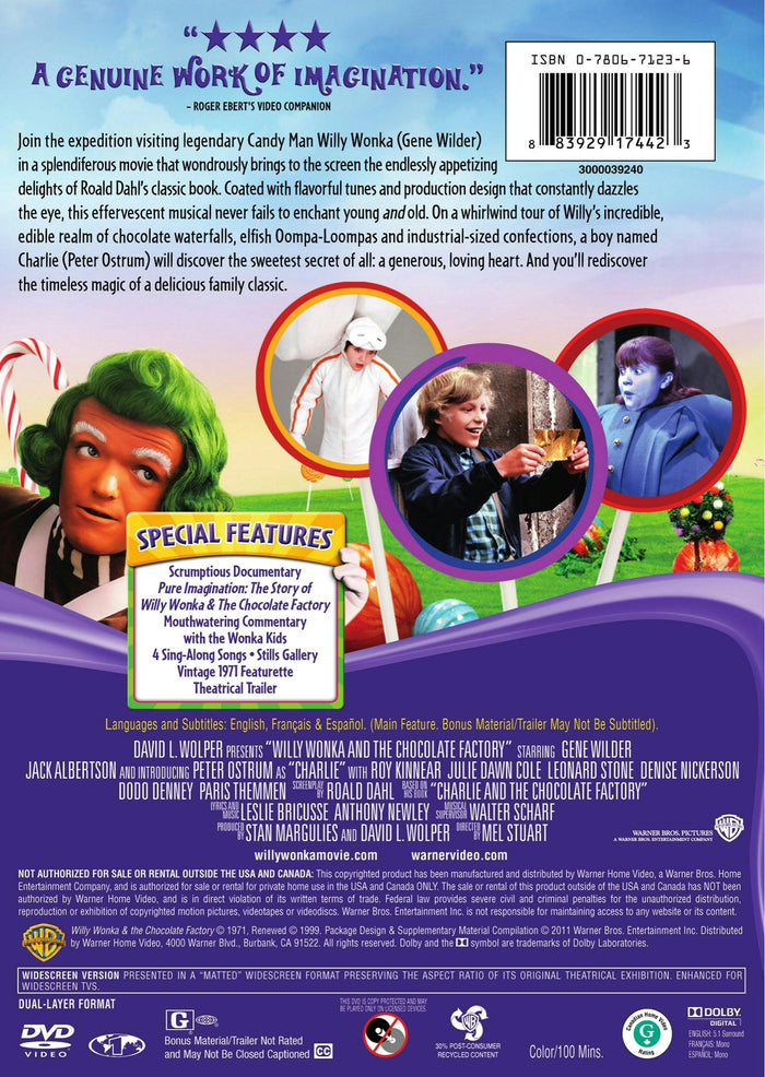 Willy Wonka & the Chocolate Factory (40th Anniversary Edition) [DVD]