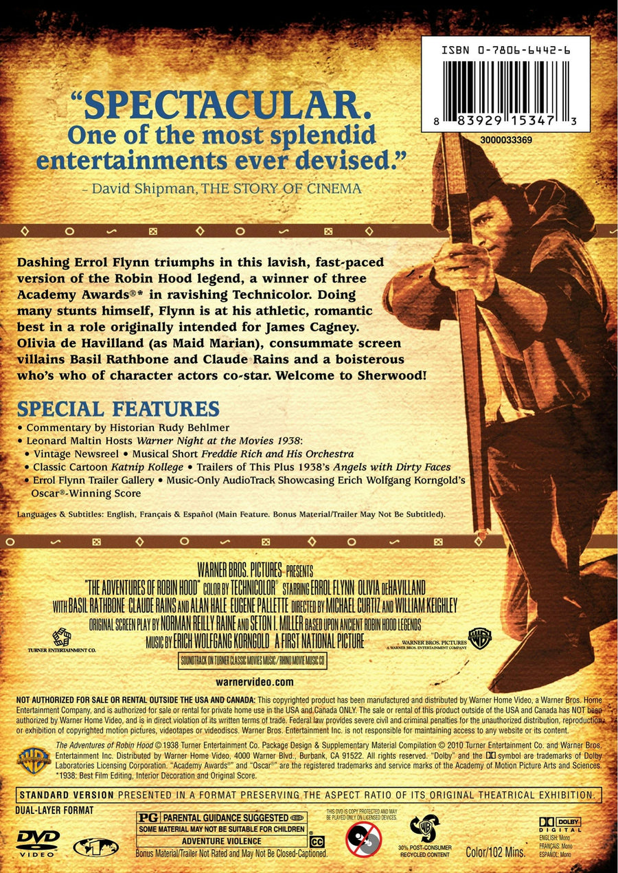 The Adventures Of Robin Hood [DVD]