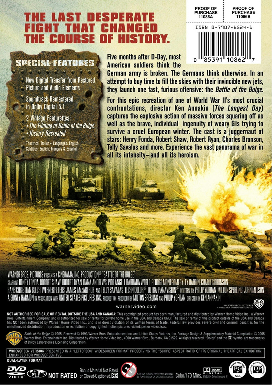 Battle of the Bulge (DVD Widescreen) [DVD]