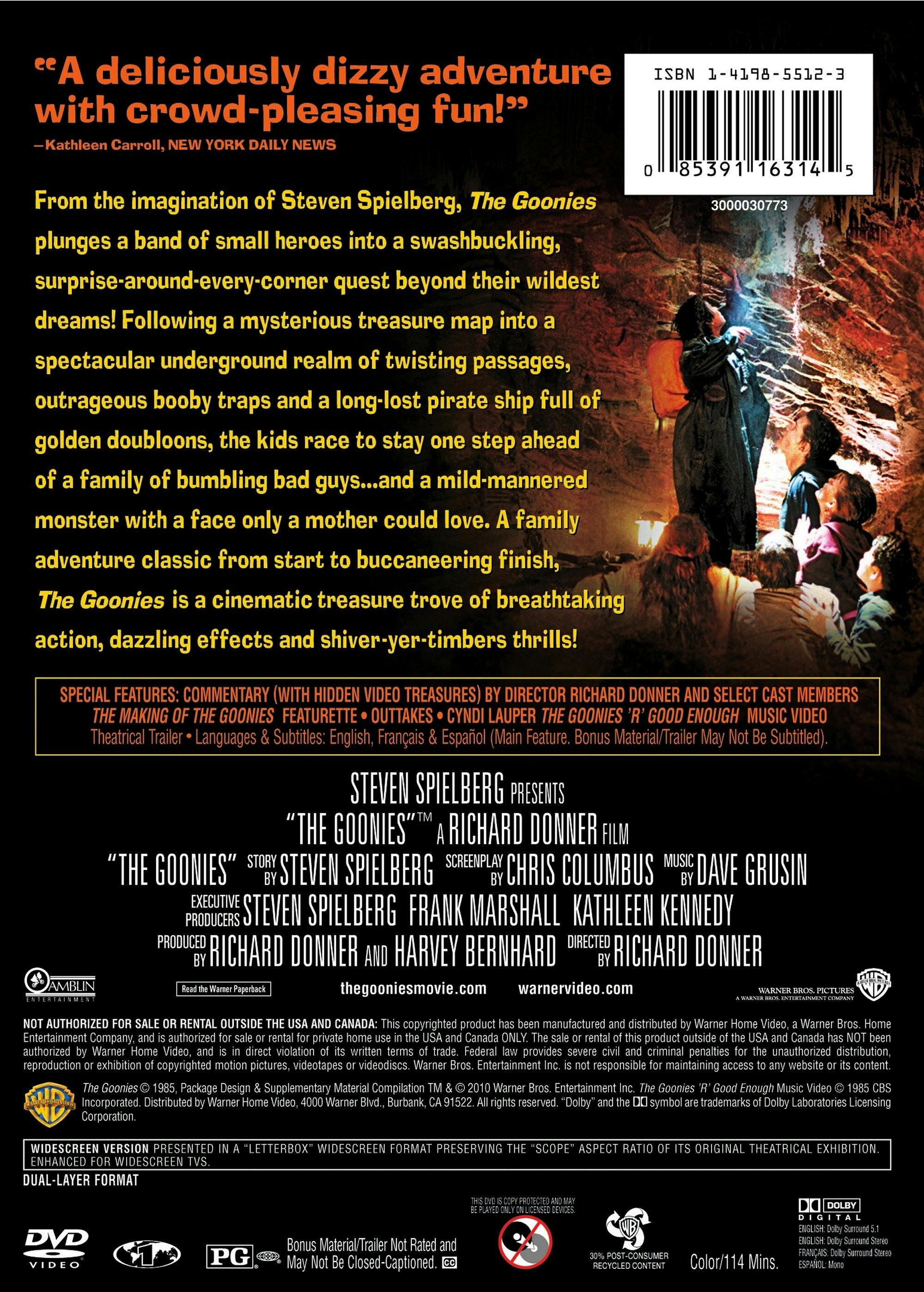 The Goonies (DVD New Box Art) [DVD] – GRUV Entertainment