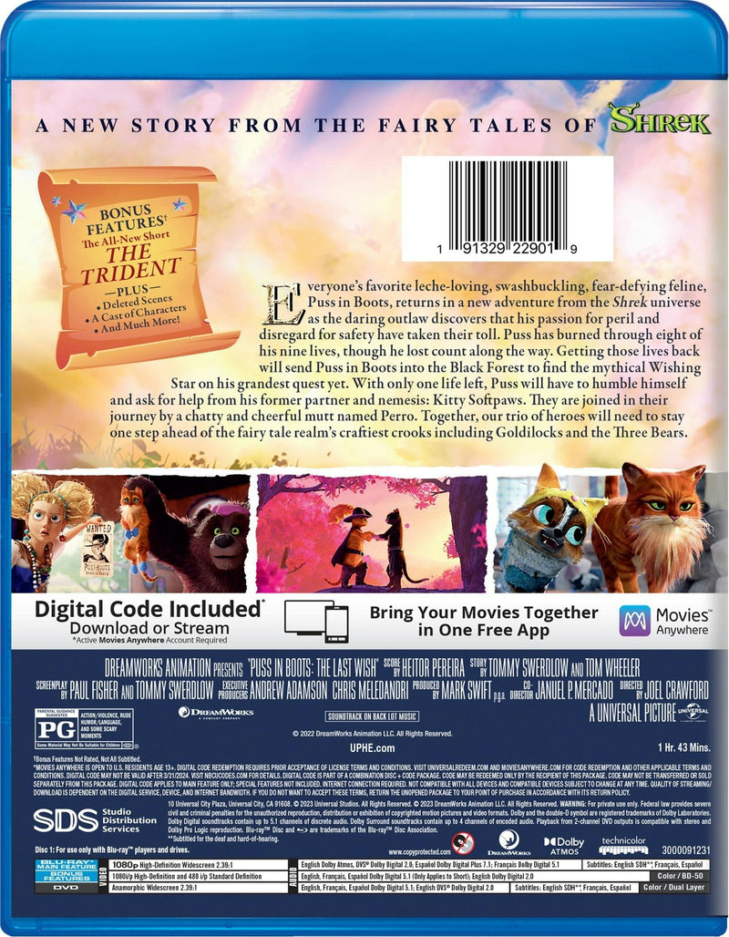 Puss in Boots: The Last Wish (with DVD) [Blu-ray]