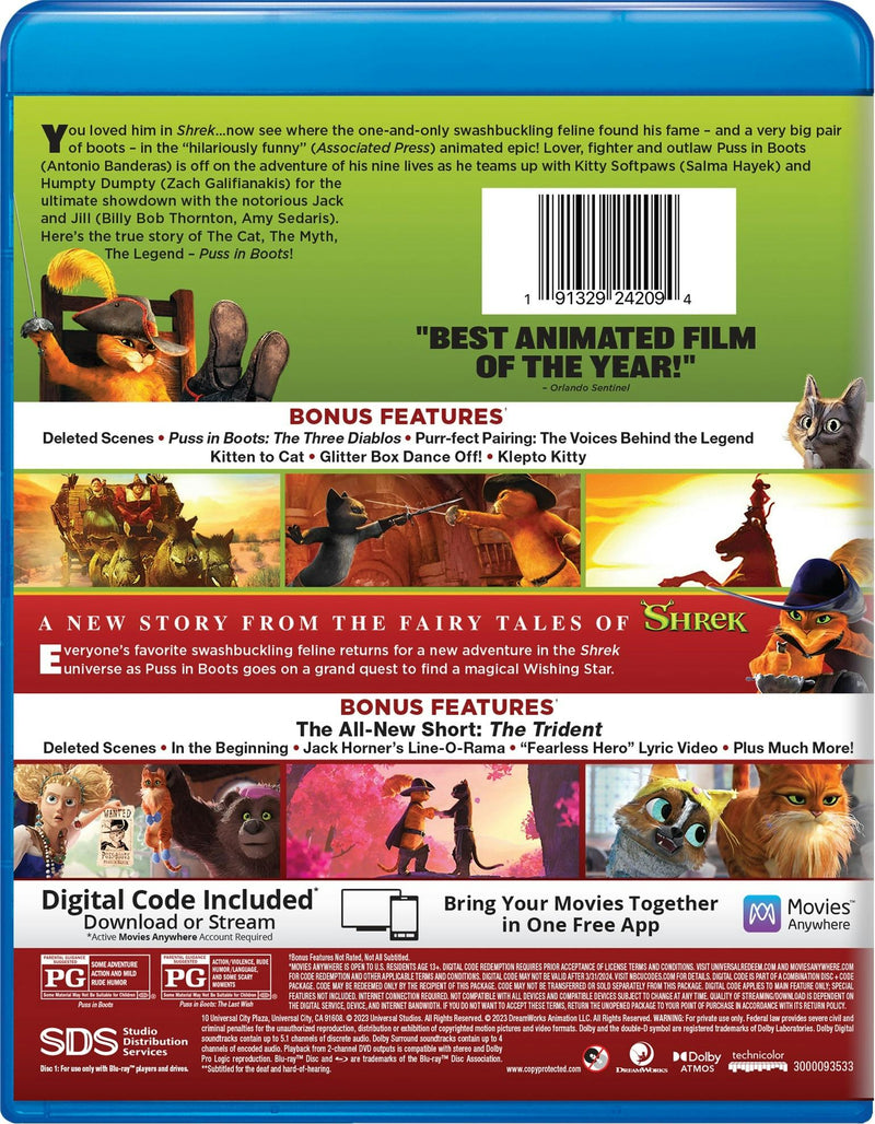 Puss in Boots: 2-movie Collection (Blu-ray Double Feature) [Blu-ray]