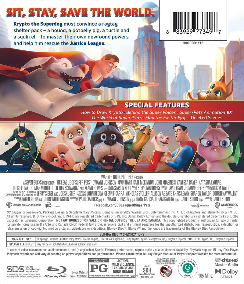 DC League of Super-pets (with DVD) [Blu-ray]