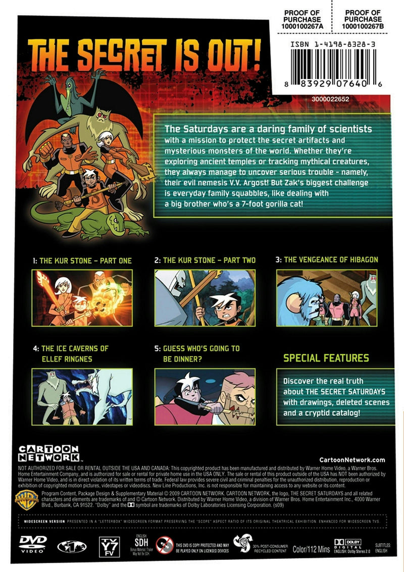 Cartoon Network: Secret Saturdays - Volume One [DVD]
