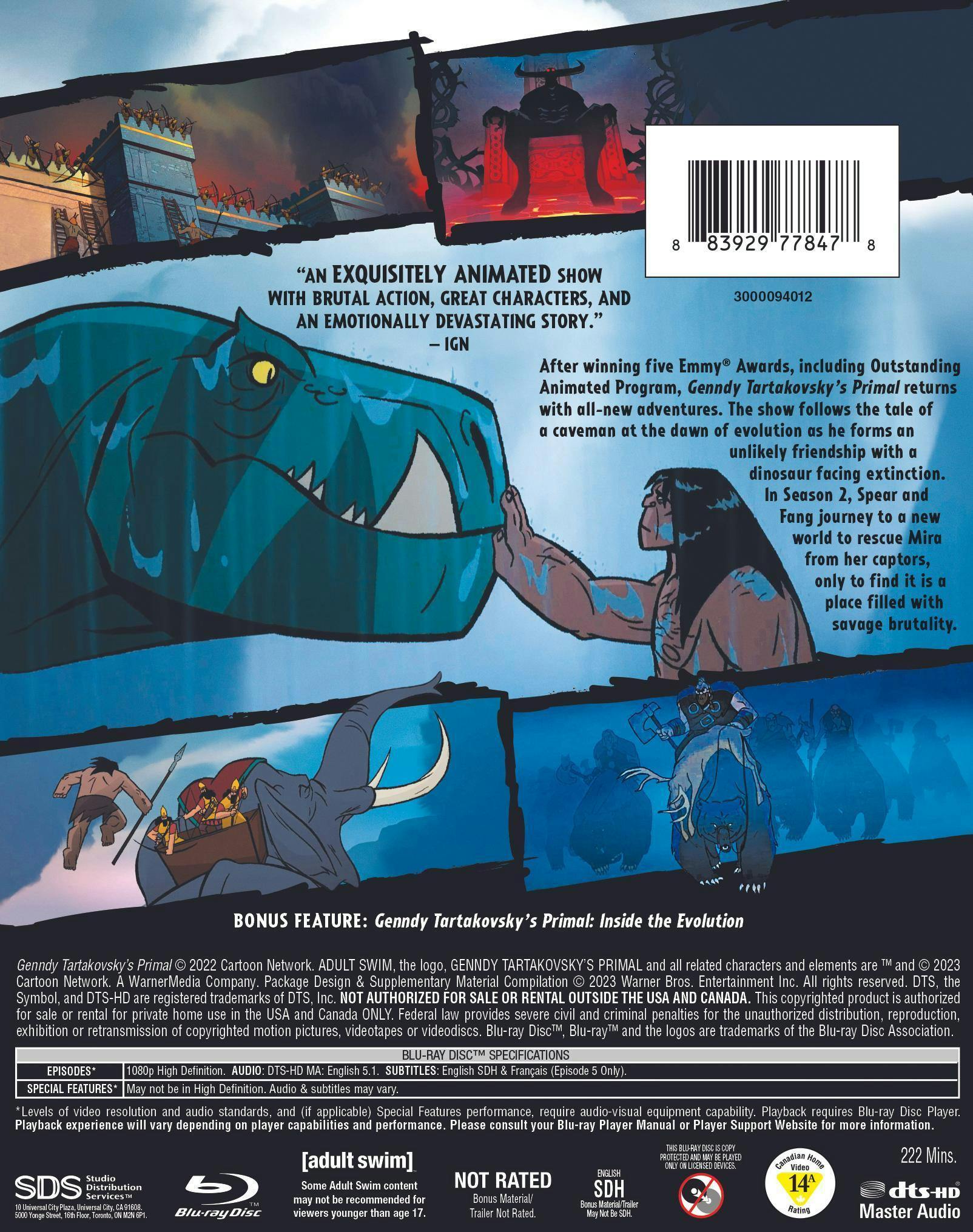 Genndy Tartakovsky's Primal: The Complete Second Season [Blu-ray