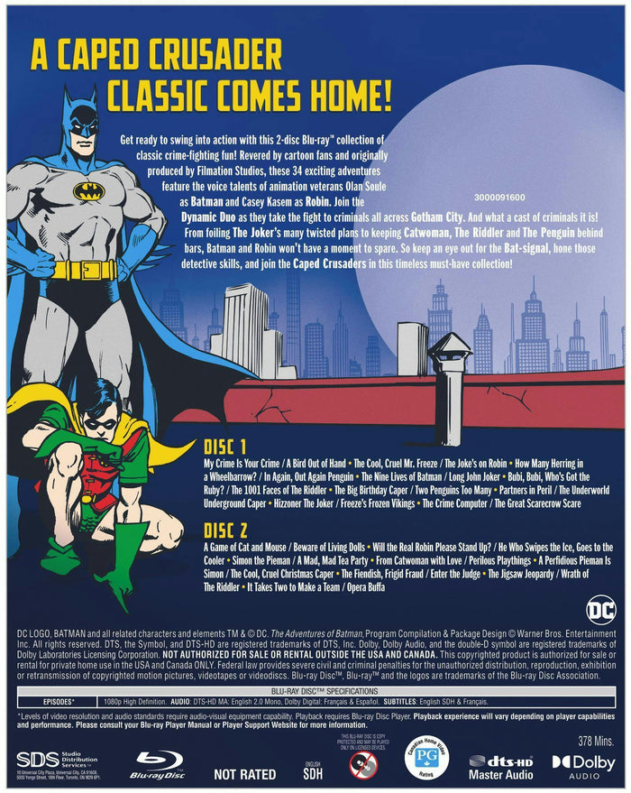 The Adventures of Batman: The Complete Collection [Blu-ray]