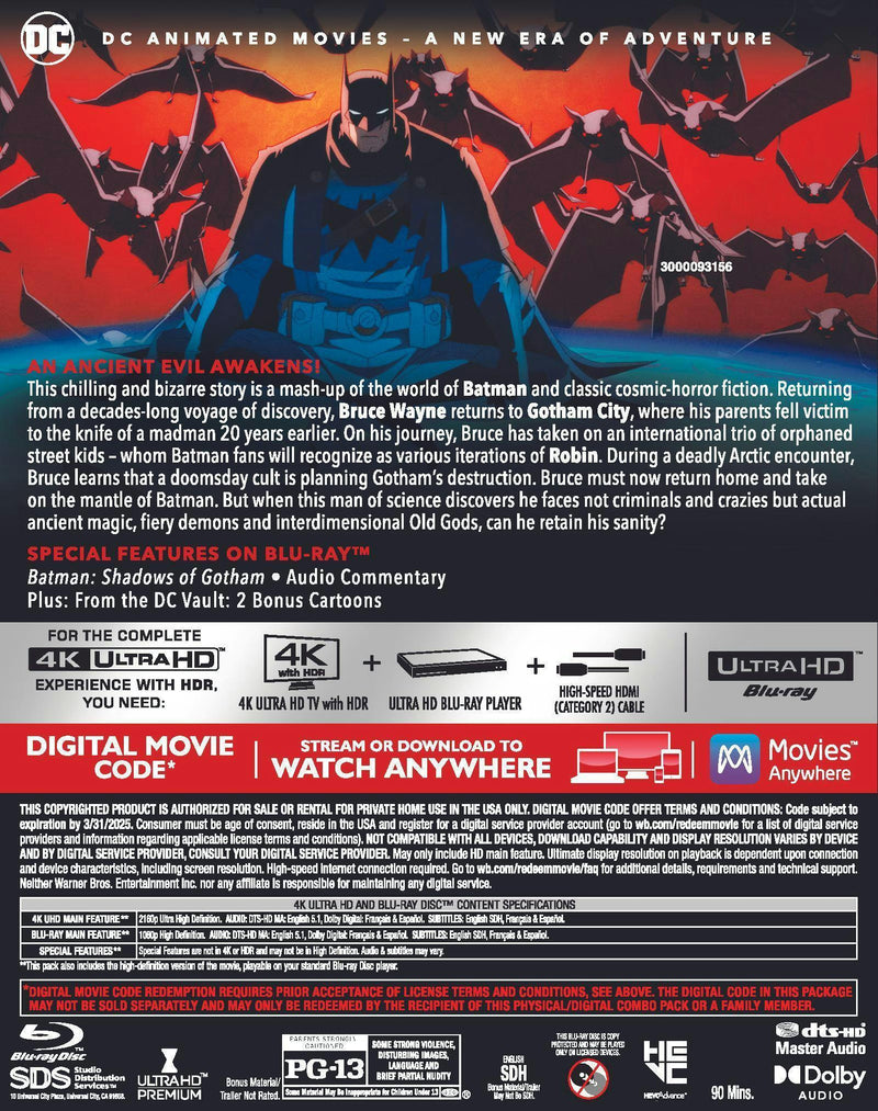 Batman: The Doom That Came to Gotham (4K Ultra HD + Blu-ray + Digital Download) [UHD]