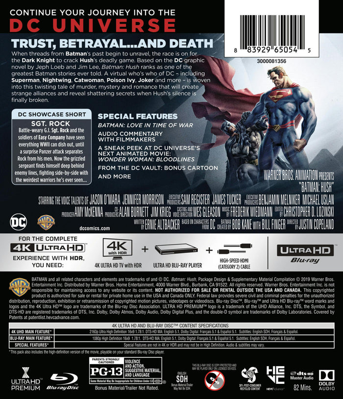 Batman: Hush (4K Ultra HD + Blu-ray) [UHD]
